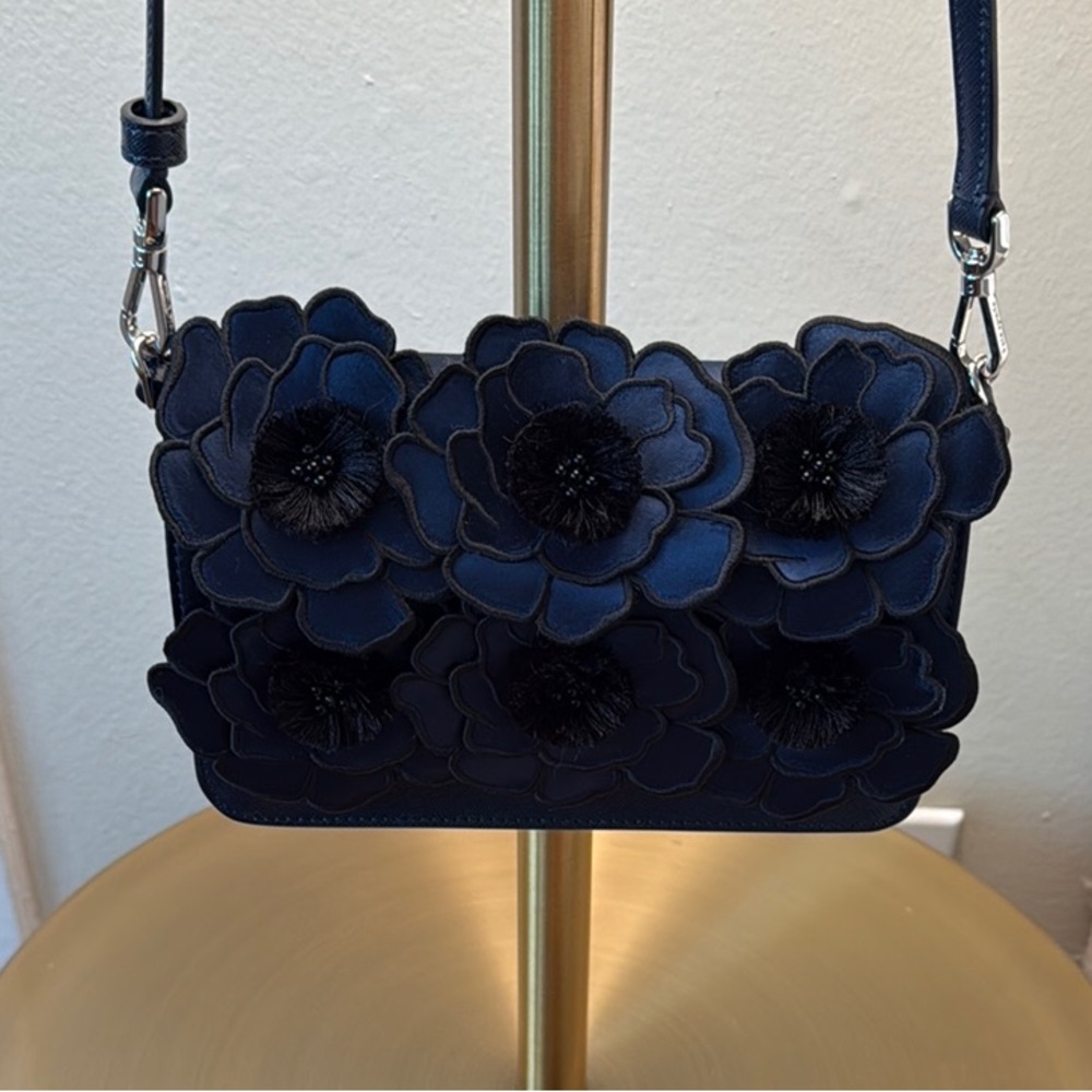 Kate Spade Floral Navy Blue Shoulder Bag
